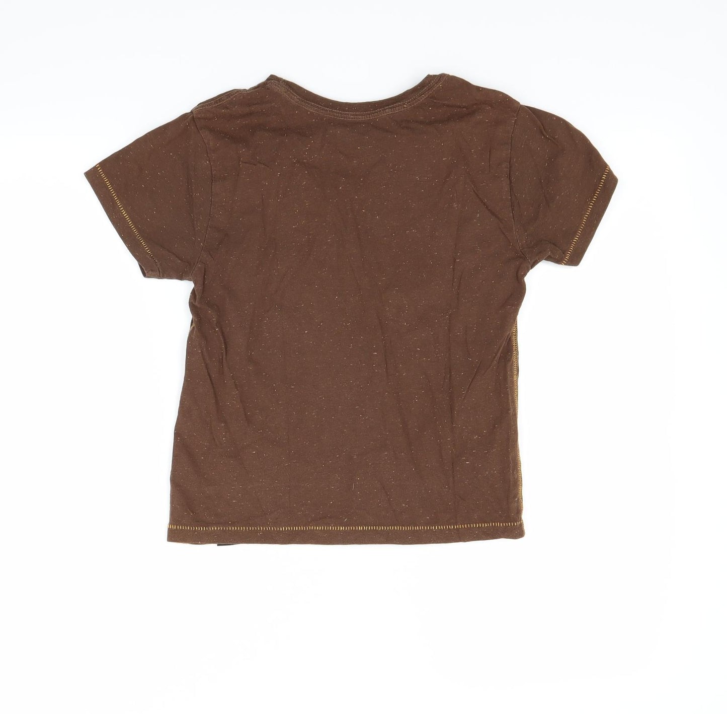 Disney Boys Brown   Basic T-Shirt Size 7-8 Years  - Star wars