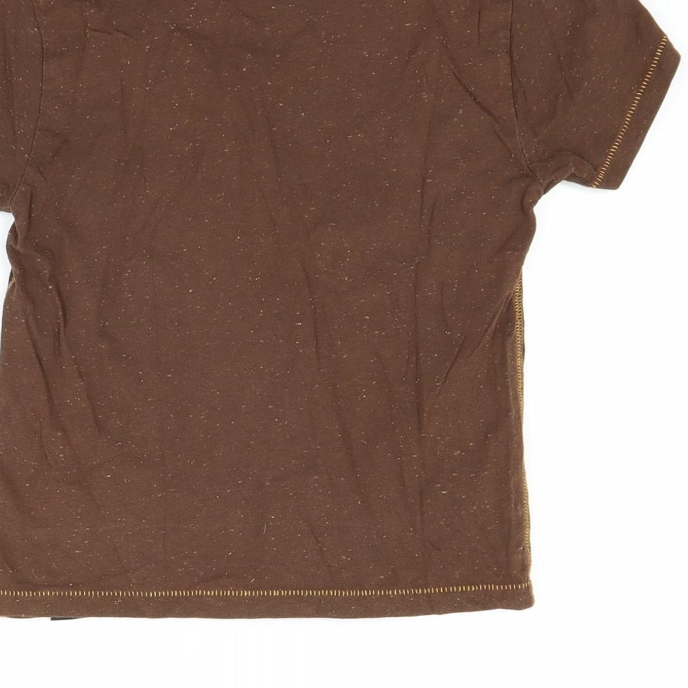 Disney Boys Brown   Basic T-Shirt Size 7-8 Years  - Star wars