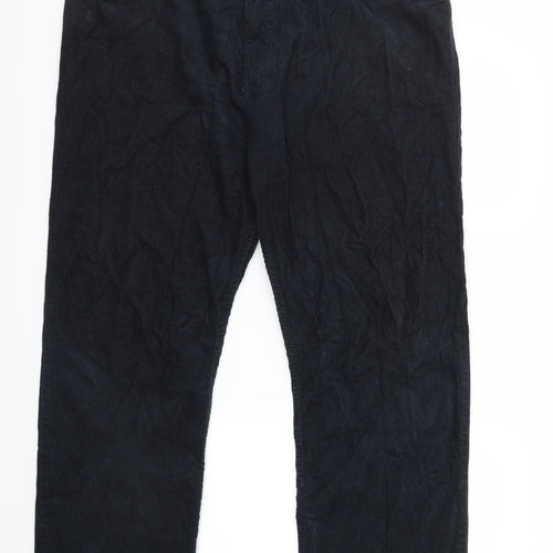 Marks and Spencer Mens Blue  Velvet Trousers  Size 42 in L30 in