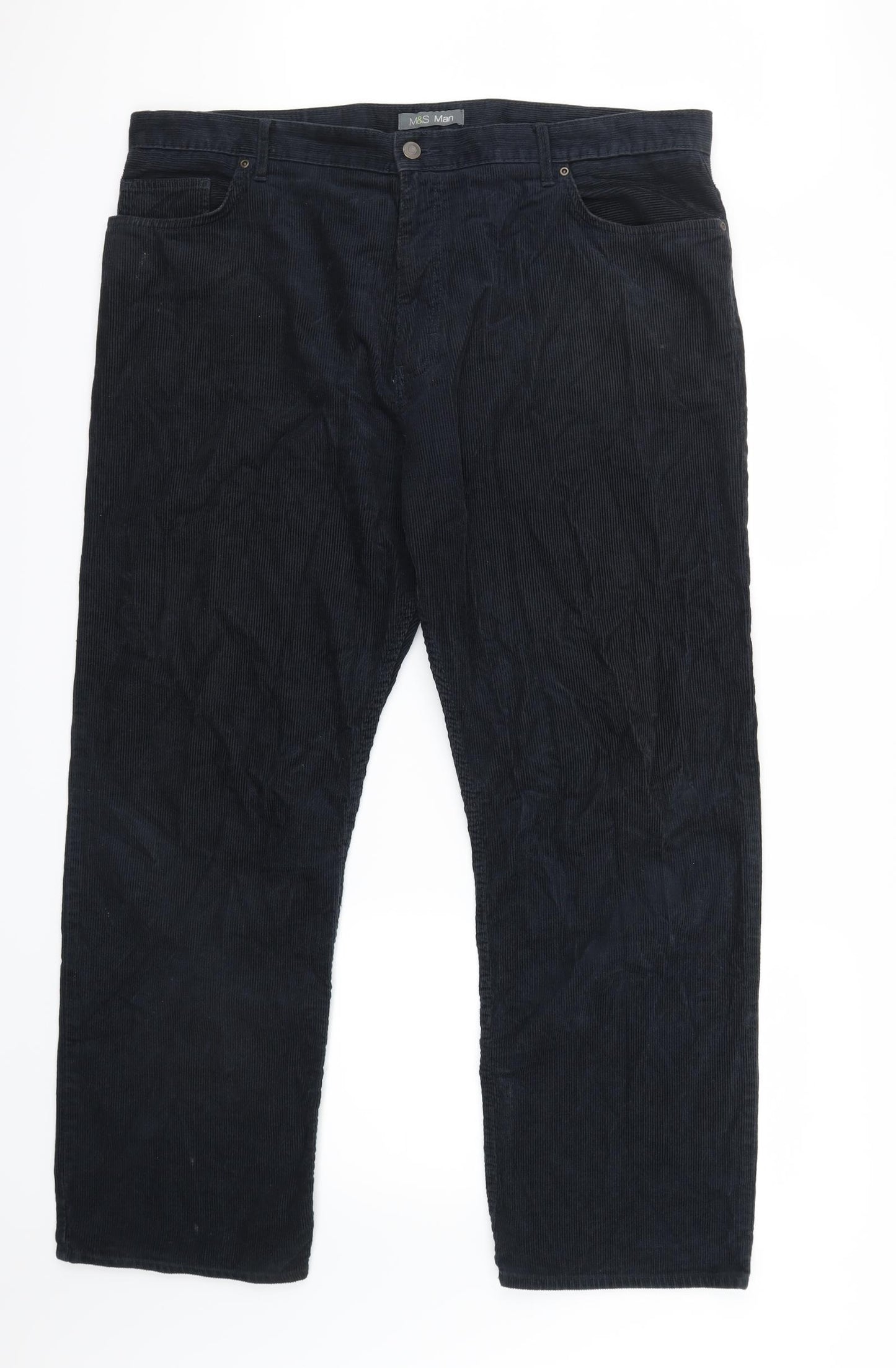 Marks and Spencer Mens Blue  Velvet Trousers  Size 42 in L30 in