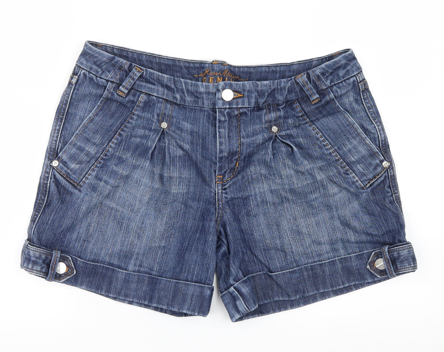 Karen Millen Womens Blue  Denim Boyfriend Shorts Size 12