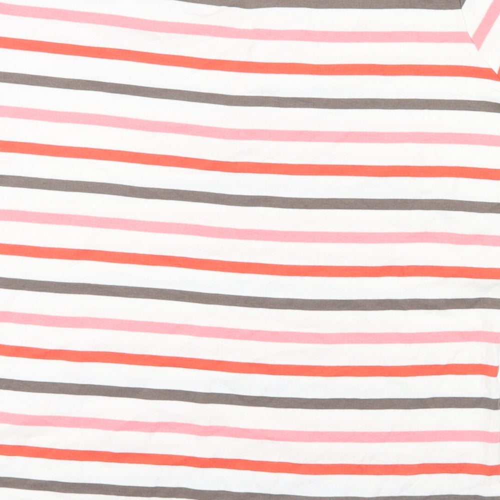 Damart Womens Pink Striped  Basic T-Shirt Size 14