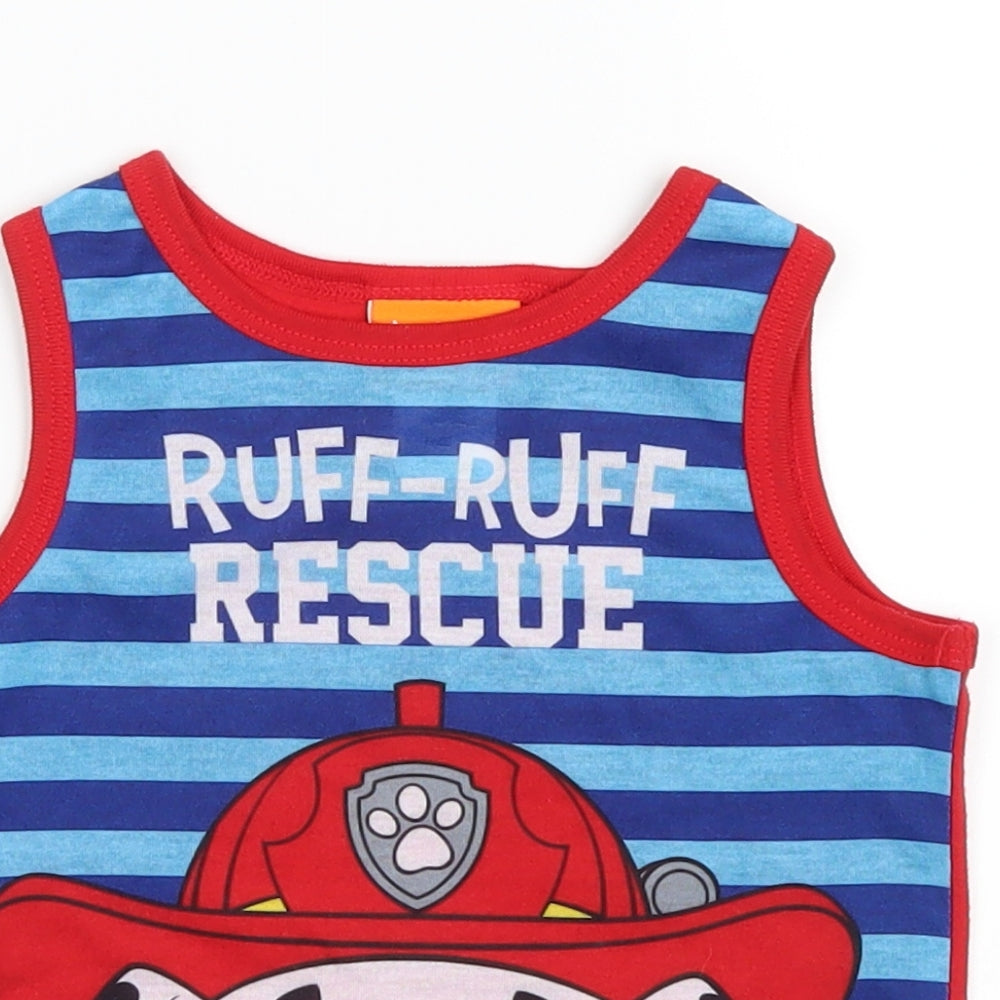 Nickelodeon Boys Blue Striped  Basic Tank Size 2 Years
