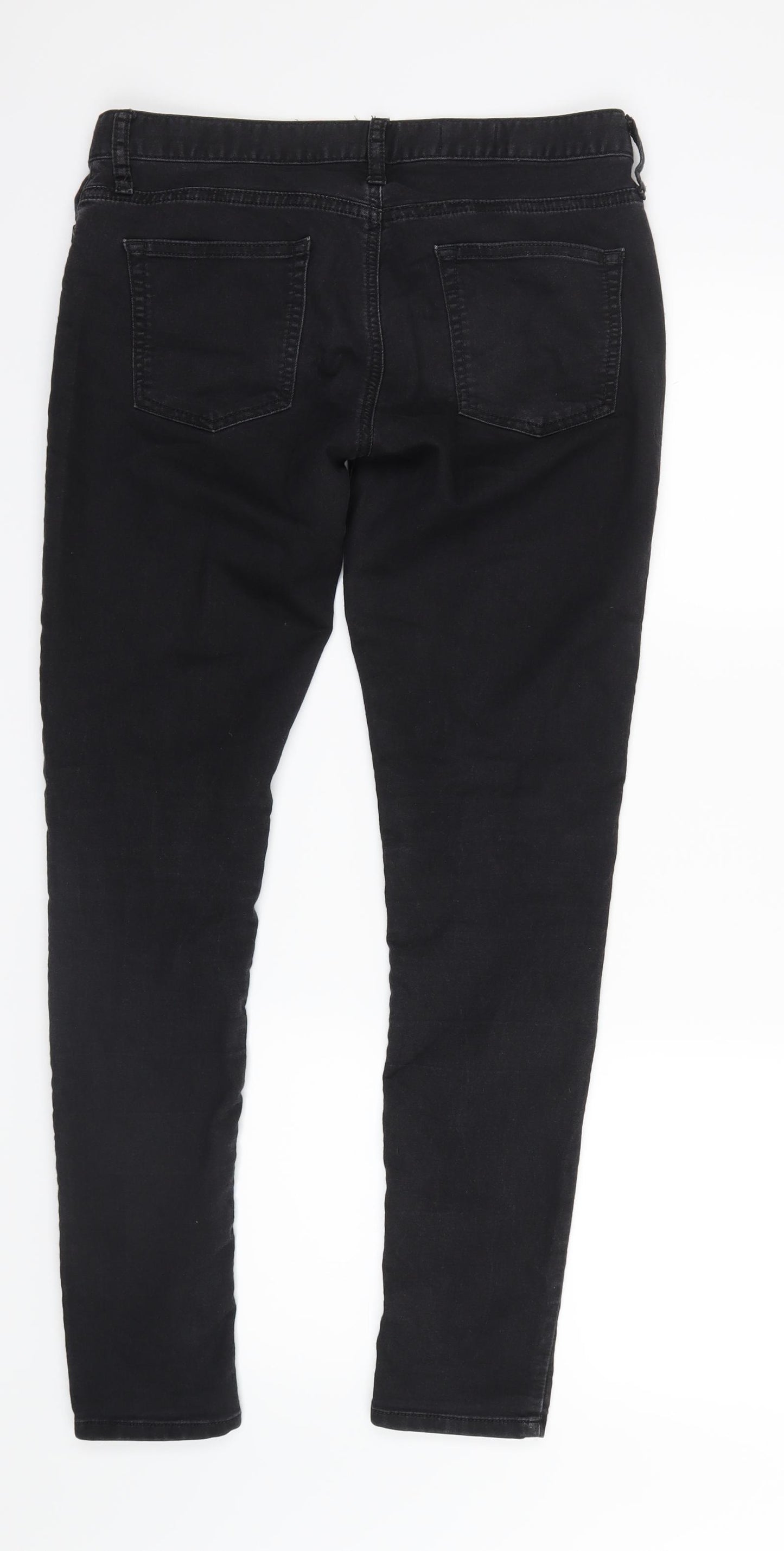 Gap 1969 Womens Black  Denim Straight Jeans Size 32 in L30 in