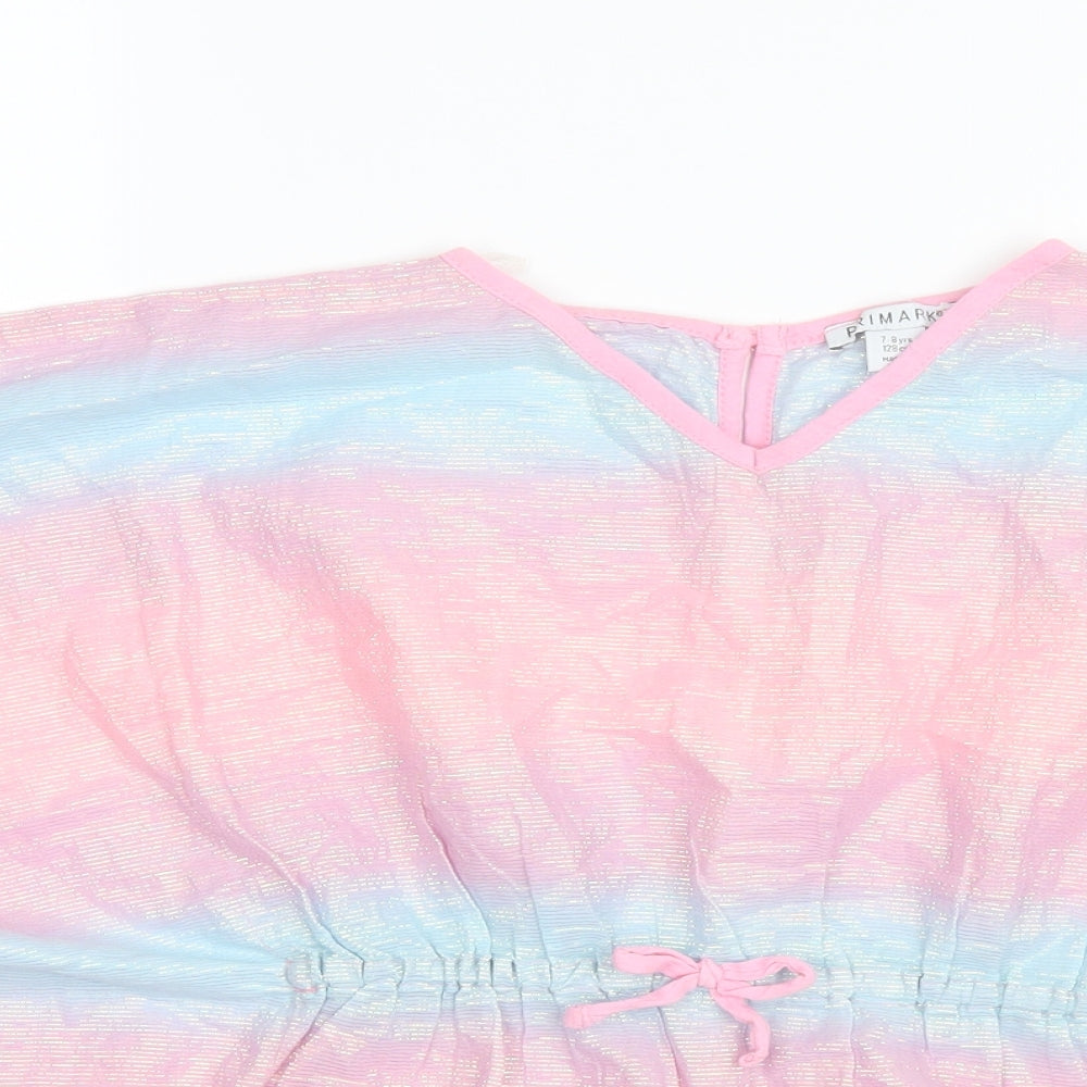 Primark Girls Pink   T-Shirt Dress  Size 7-8 Years  - Beach Cover Up