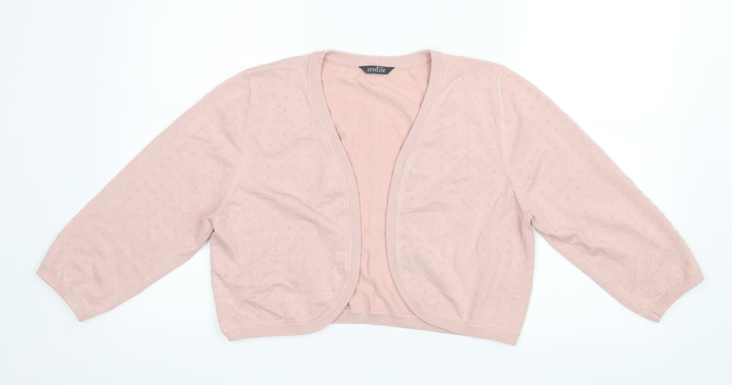 BHS Womens Pink  Knit Cardigan Jumper Size 16