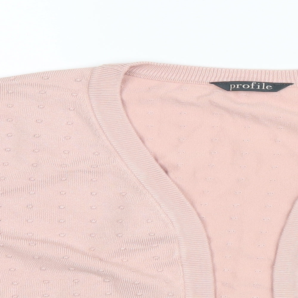 BHS Womens Pink  Knit Cardigan Jumper Size 16
