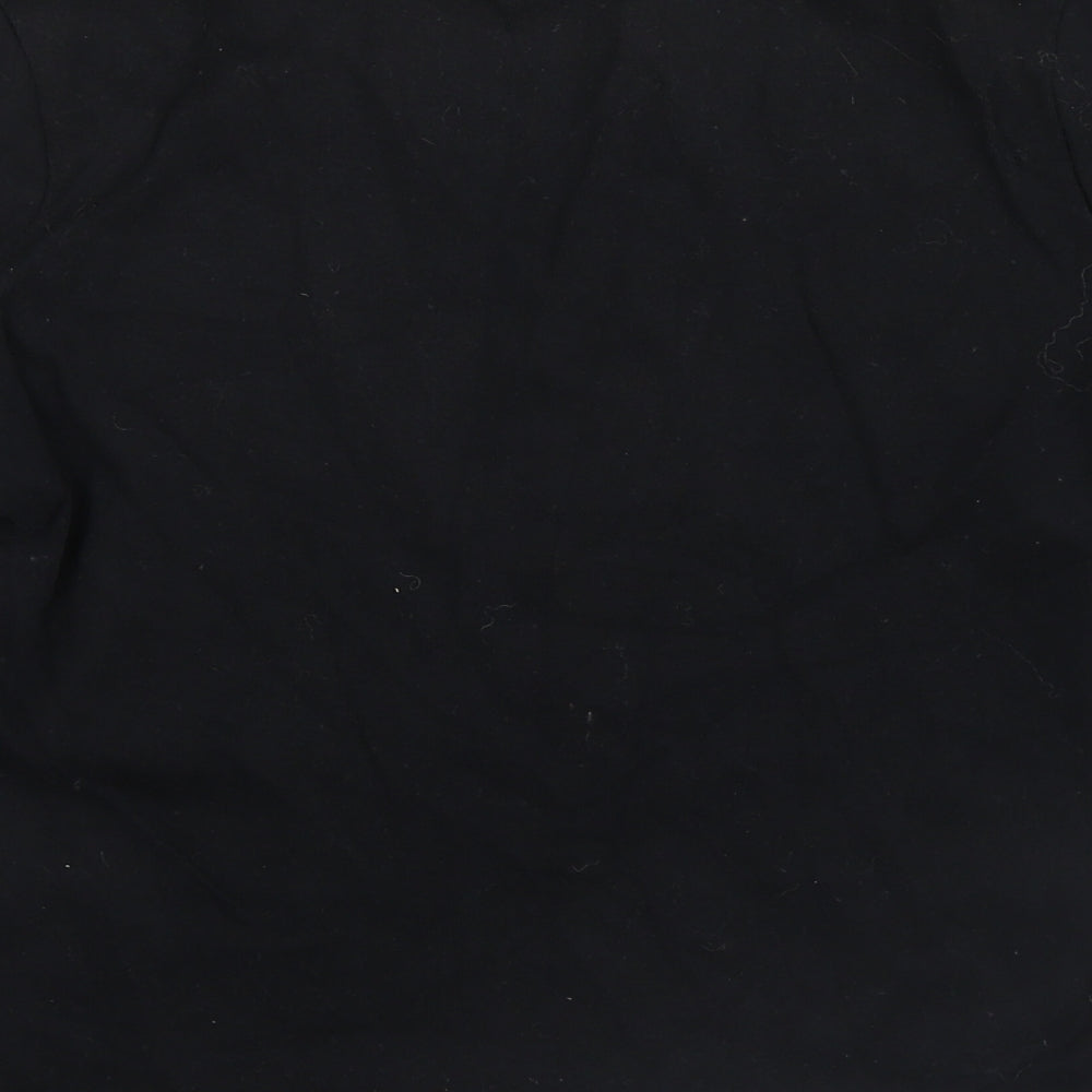 Marks and Spencer Womens Black   Basic T-Shirt Size 14  - Flower print