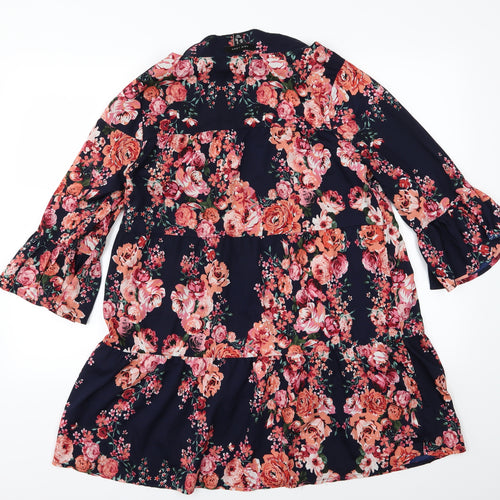 New Look Womens Blue Floral  Shift  Size 10