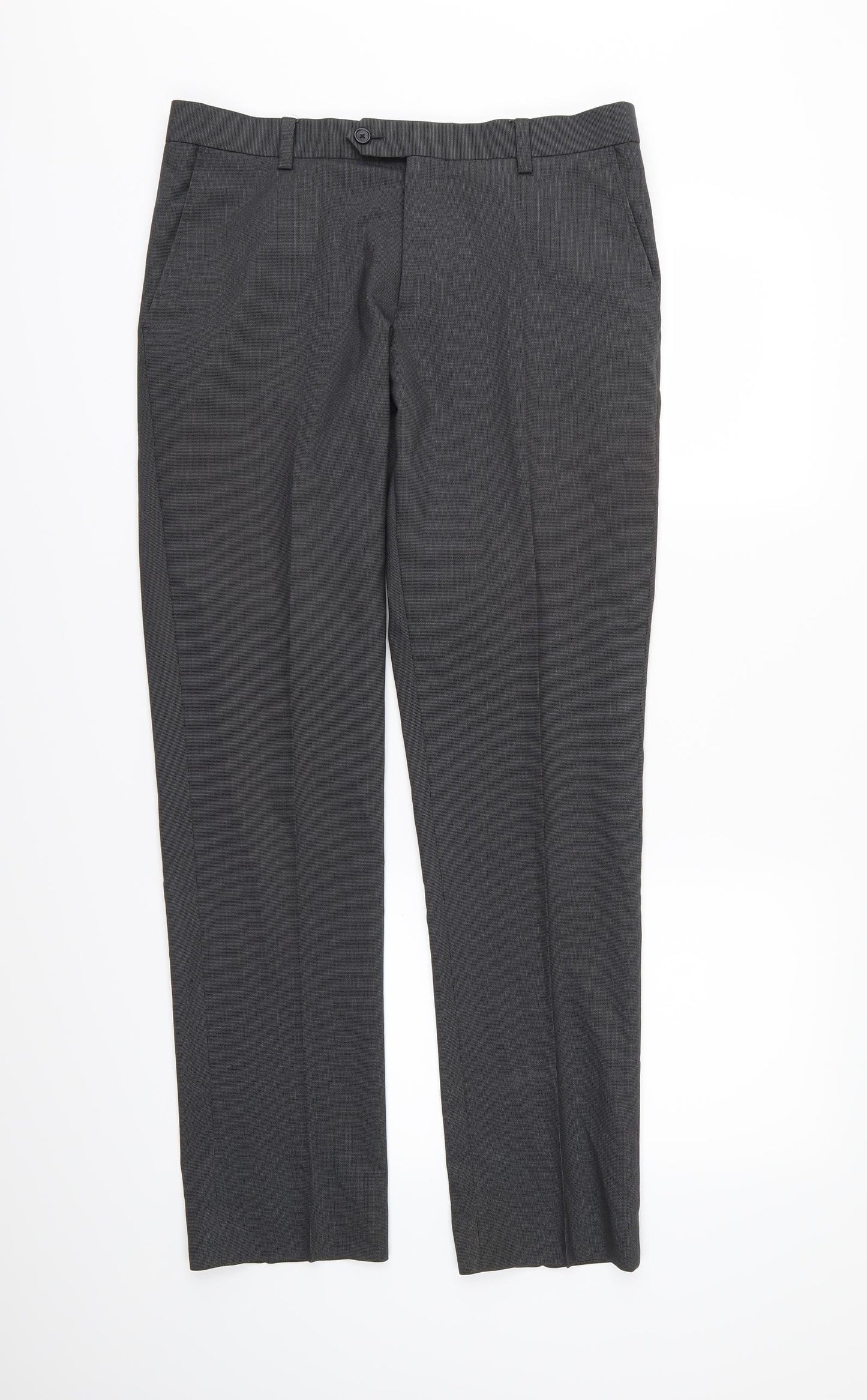 NEXT Mens Grey  Rayon Trousers  Size 32 L31 in