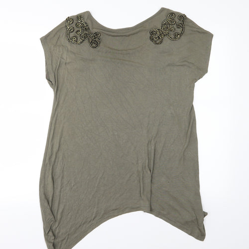 H&M Womens Green  Jersey Basic T-Shirt Size M