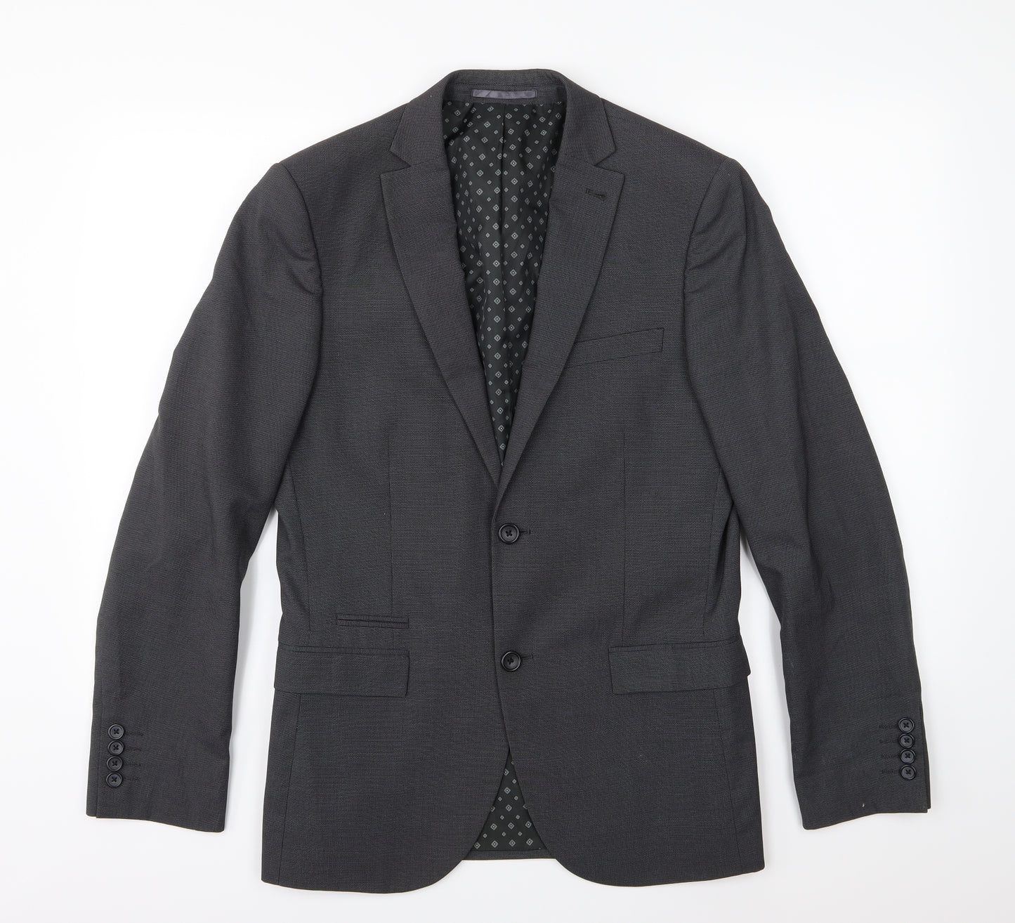 NEXT Mens Grey  Rayon Jacket Suit Jacket Size 38