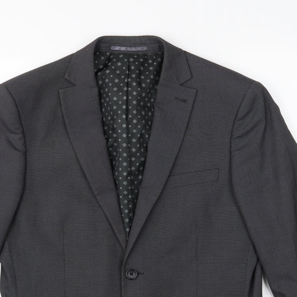 NEXT Mens Grey  Rayon Jacket Suit Jacket Size 38