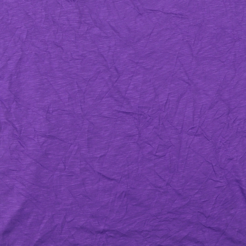 M&Co Womens Purple  Jersey Basic T-Shirt Size 14