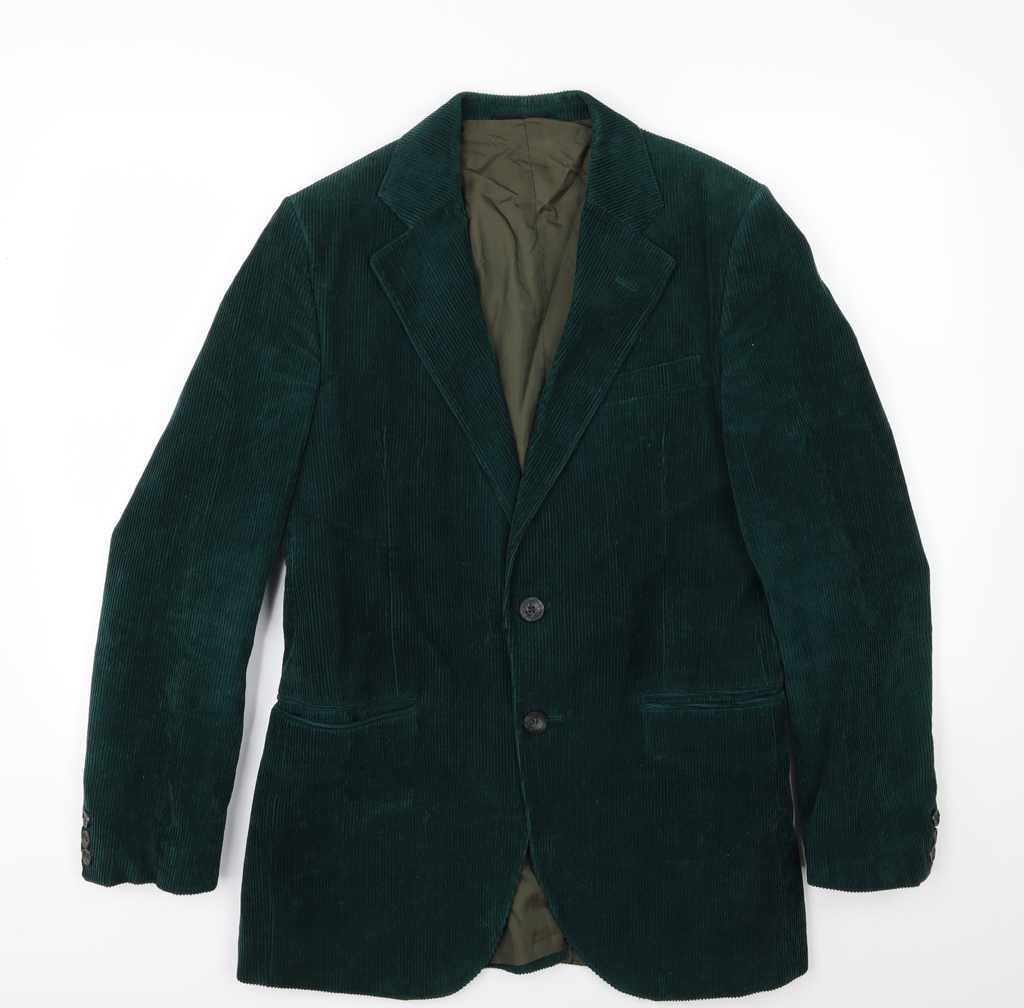 Harbarry Mens Green  Corduroy Jacket Suit Jacket Size 36