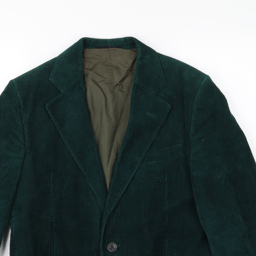 Harbarry Mens Green  Corduroy Jacket Suit Jacket Size 36