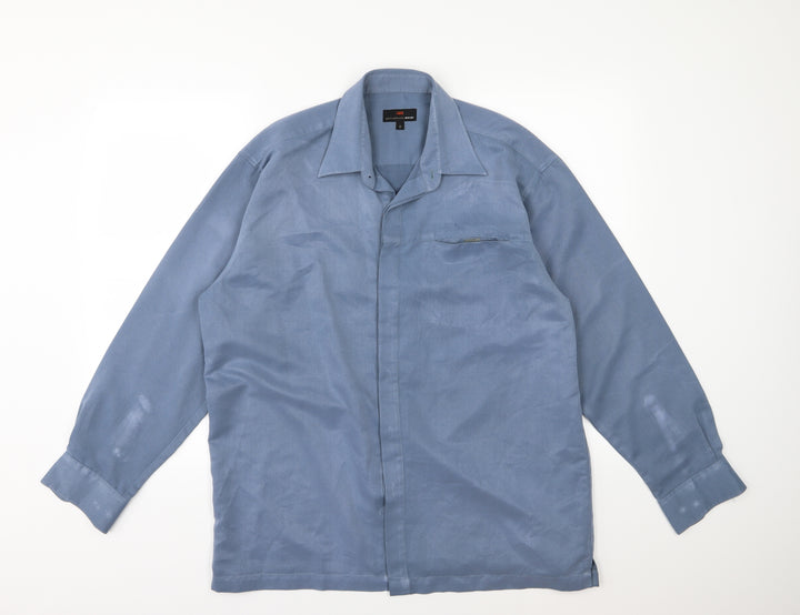 Petroleum Mens Blue    Button-Up Size M