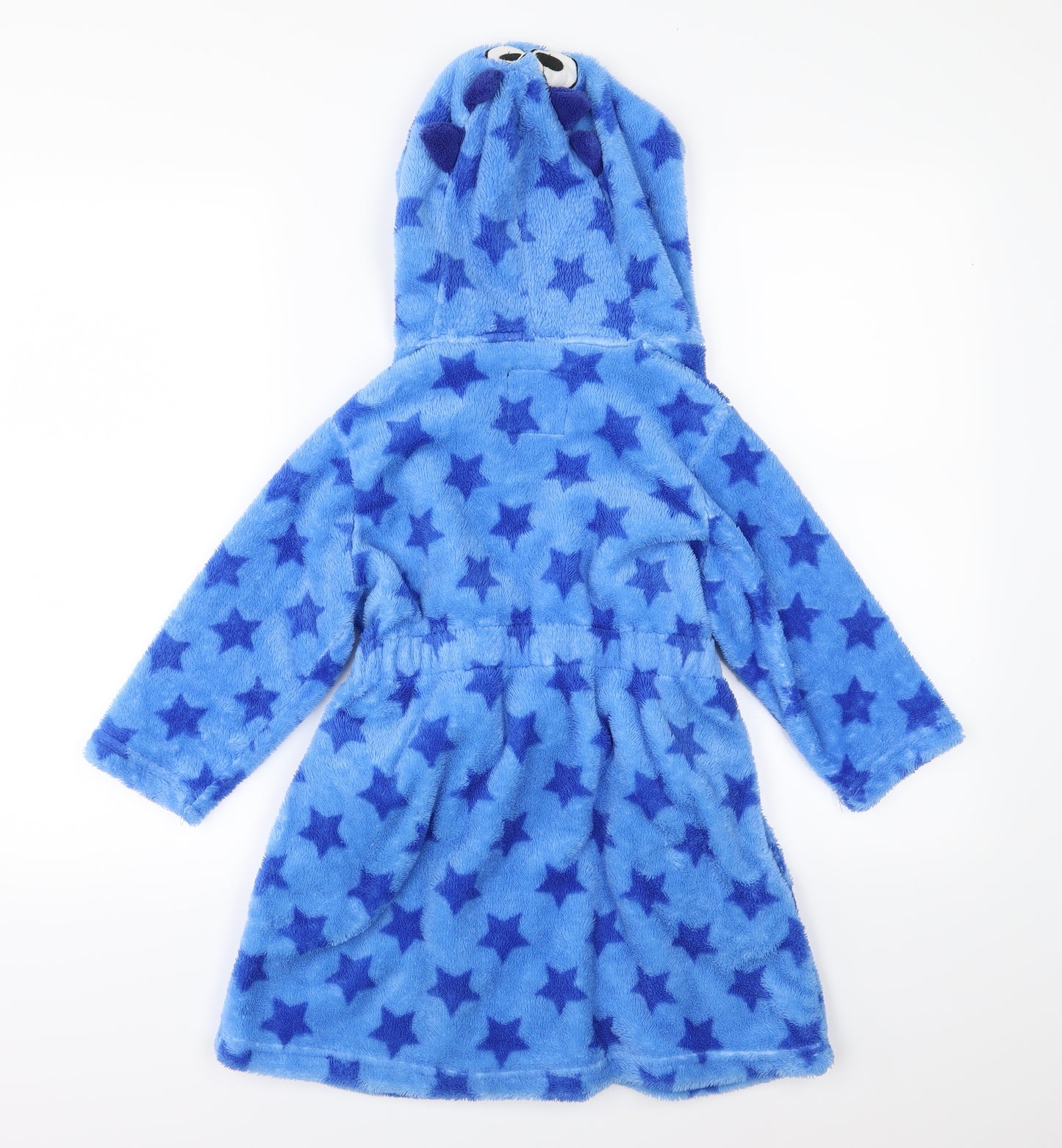 Primark Boys Blue  Fleece  Gown Size 3-4 Years  - Monster