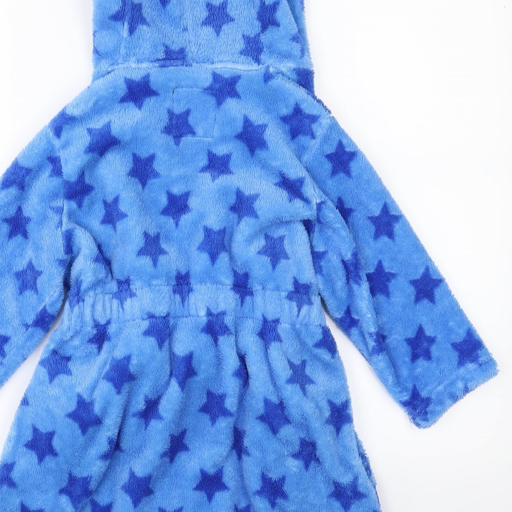 Primark Boys Blue  Fleece  Gown Size 3-4 Years  - Monster