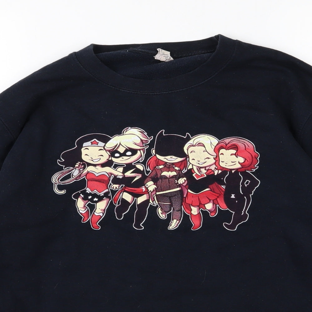 All We Do is Womens Black  Jersey Pullover Sweatshirt Size M  - Female superheroes