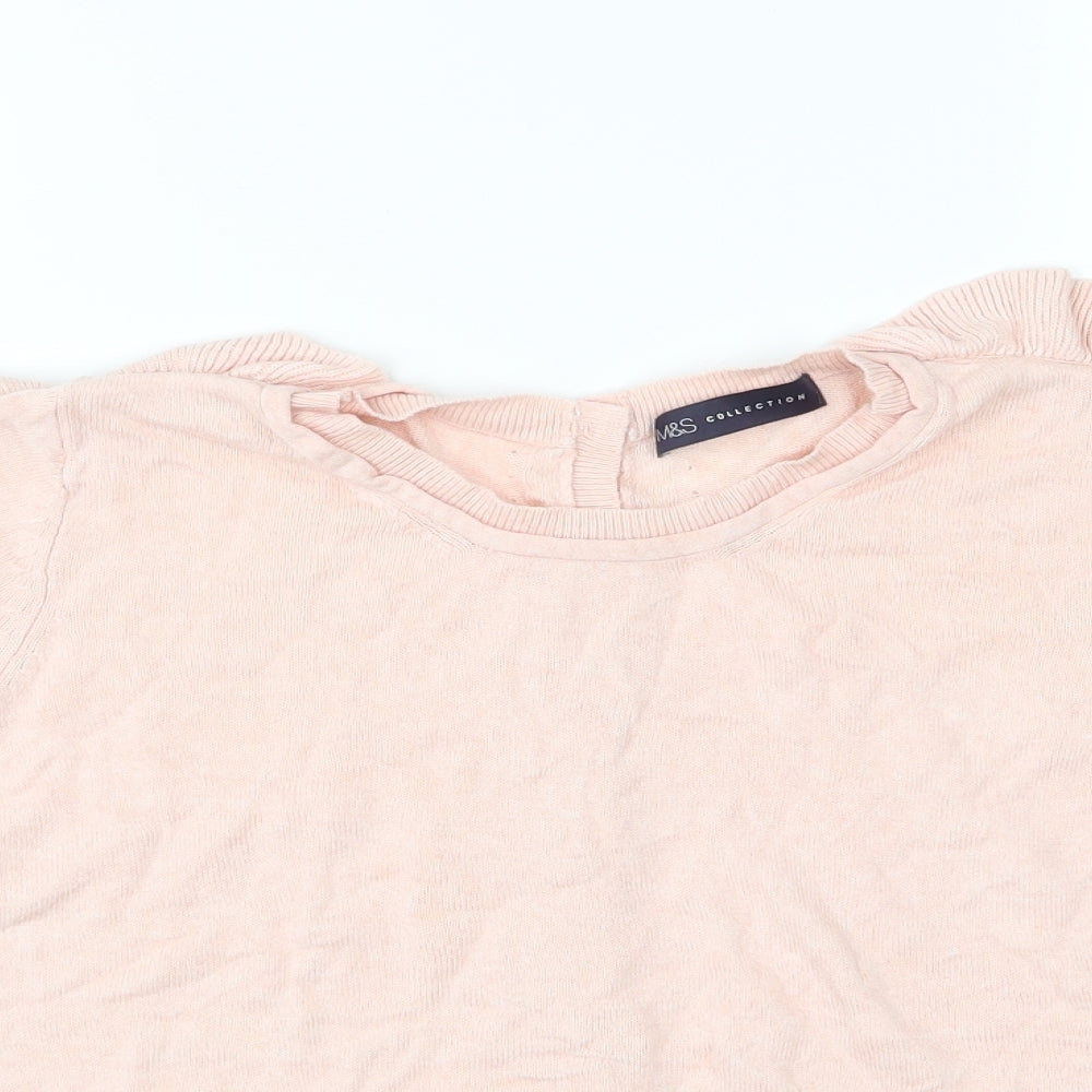 Marks and Spencer Womens Pink  Knit Pullover Jumper Size 10