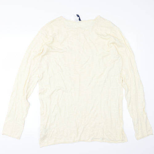 Divided by H&M Mens Ivory  Knit Pullover Jumper Size L