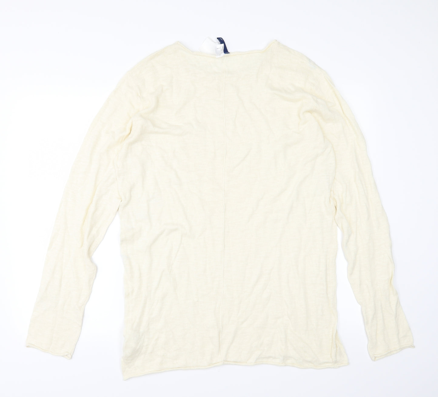 Divided by H&M Mens Ivory  Knit Pullover Jumper Size L