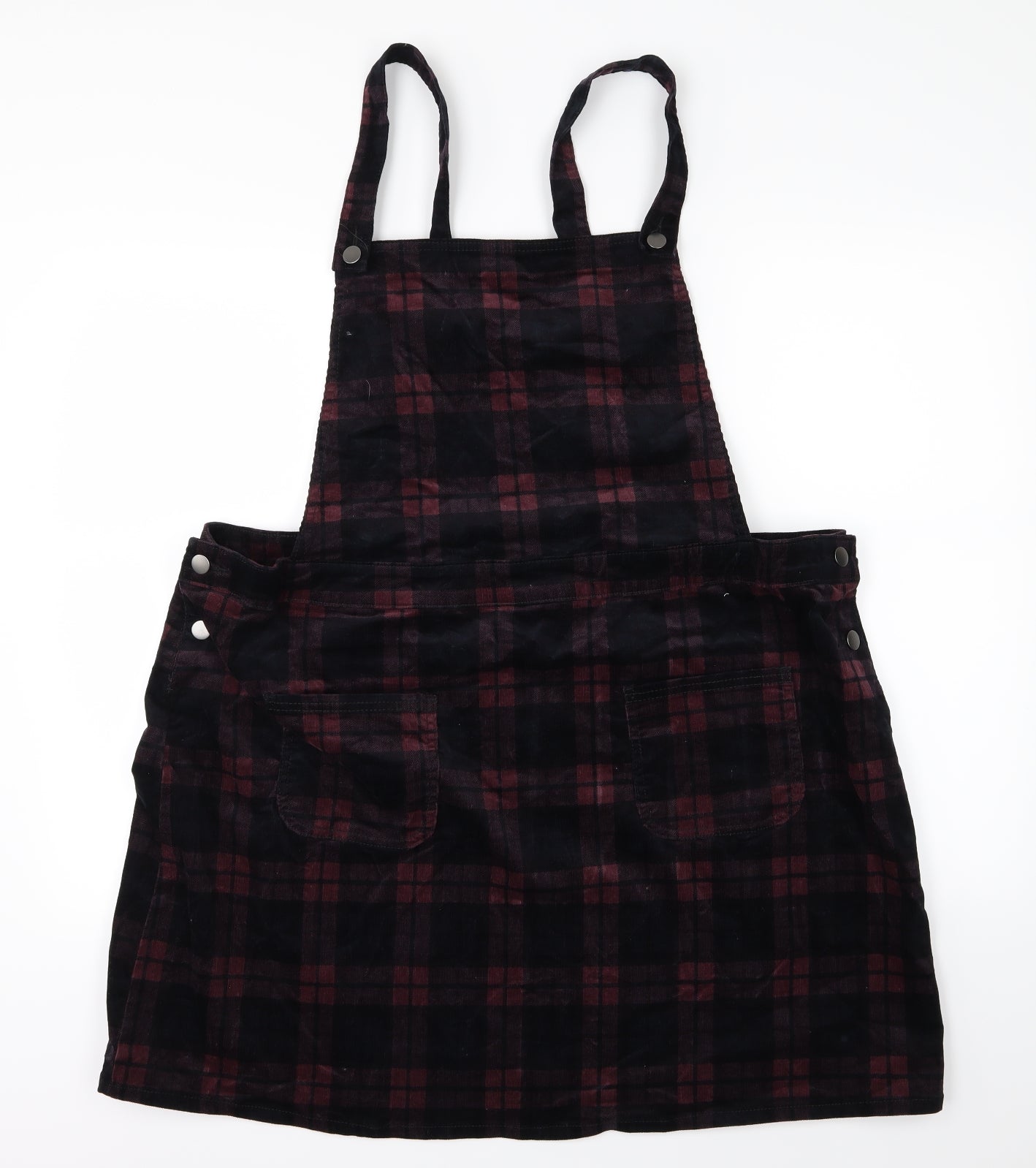 TU Womens Purple Striped Corduroy Pinafore/Dungaree Dress  Size 22
