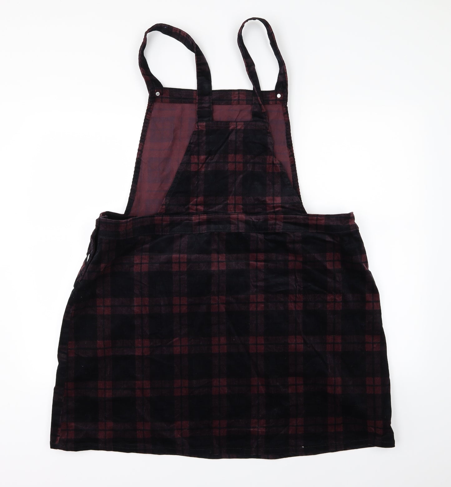 TU Womens Purple Striped Corduroy Pinafore/Dungaree Dress  Size 22