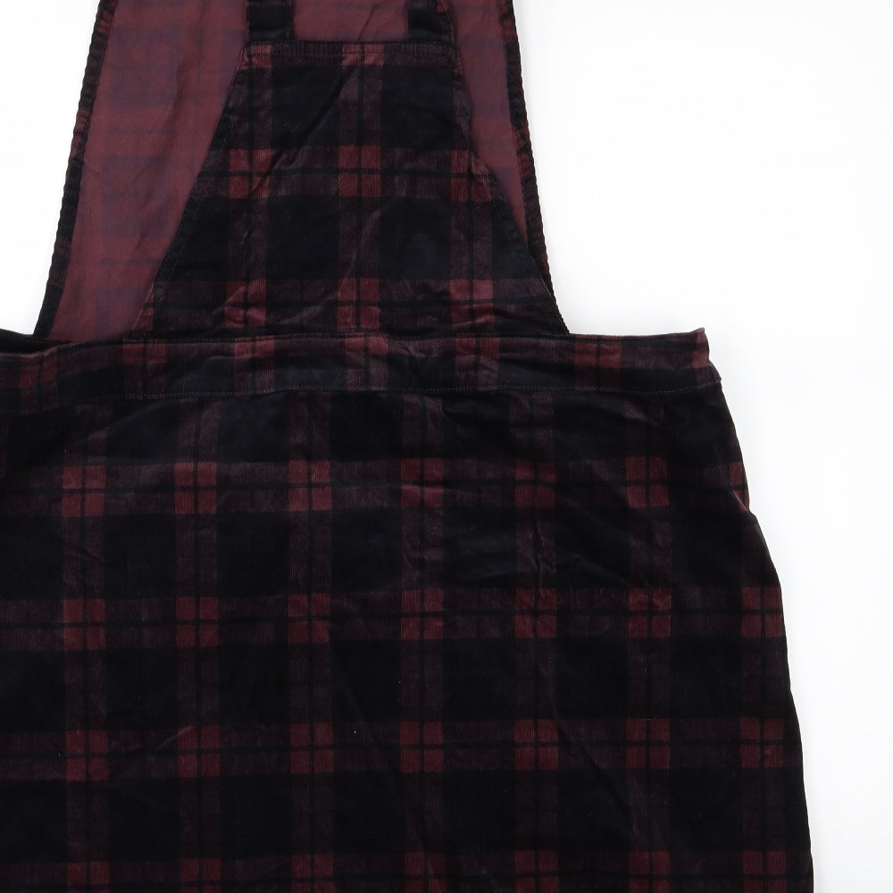 TU Womens Purple Striped Corduroy Pinafore/Dungaree Dress  Size 22