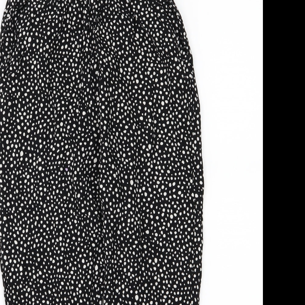 NEXT Girls Black Polka Dot  Harem Trousers Size 9 Years