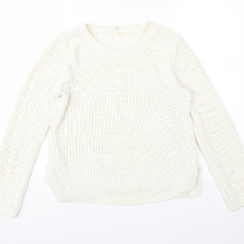 QS Womens Ivory  Knit Pullover Jumper Size S