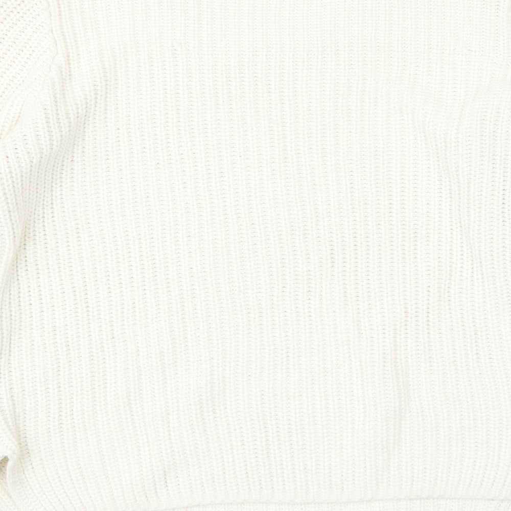 QS Womens Ivory  Knit Pullover Jumper Size S