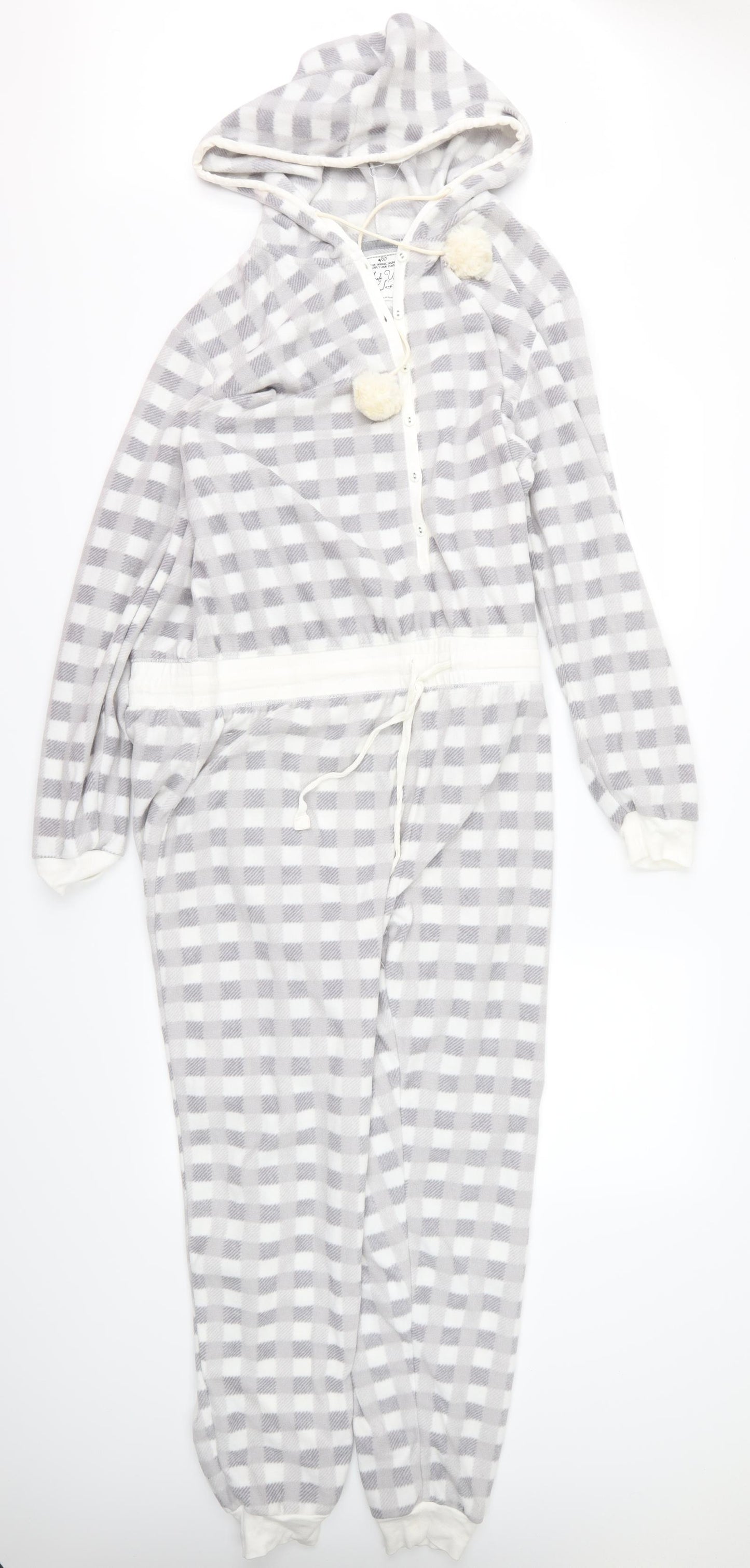 Matalan Womens Grey Striped Fleece  One Piece Size 16