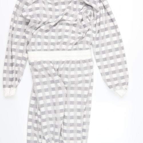 Matalan Womens Grey Striped Fleece  One Piece Size 16