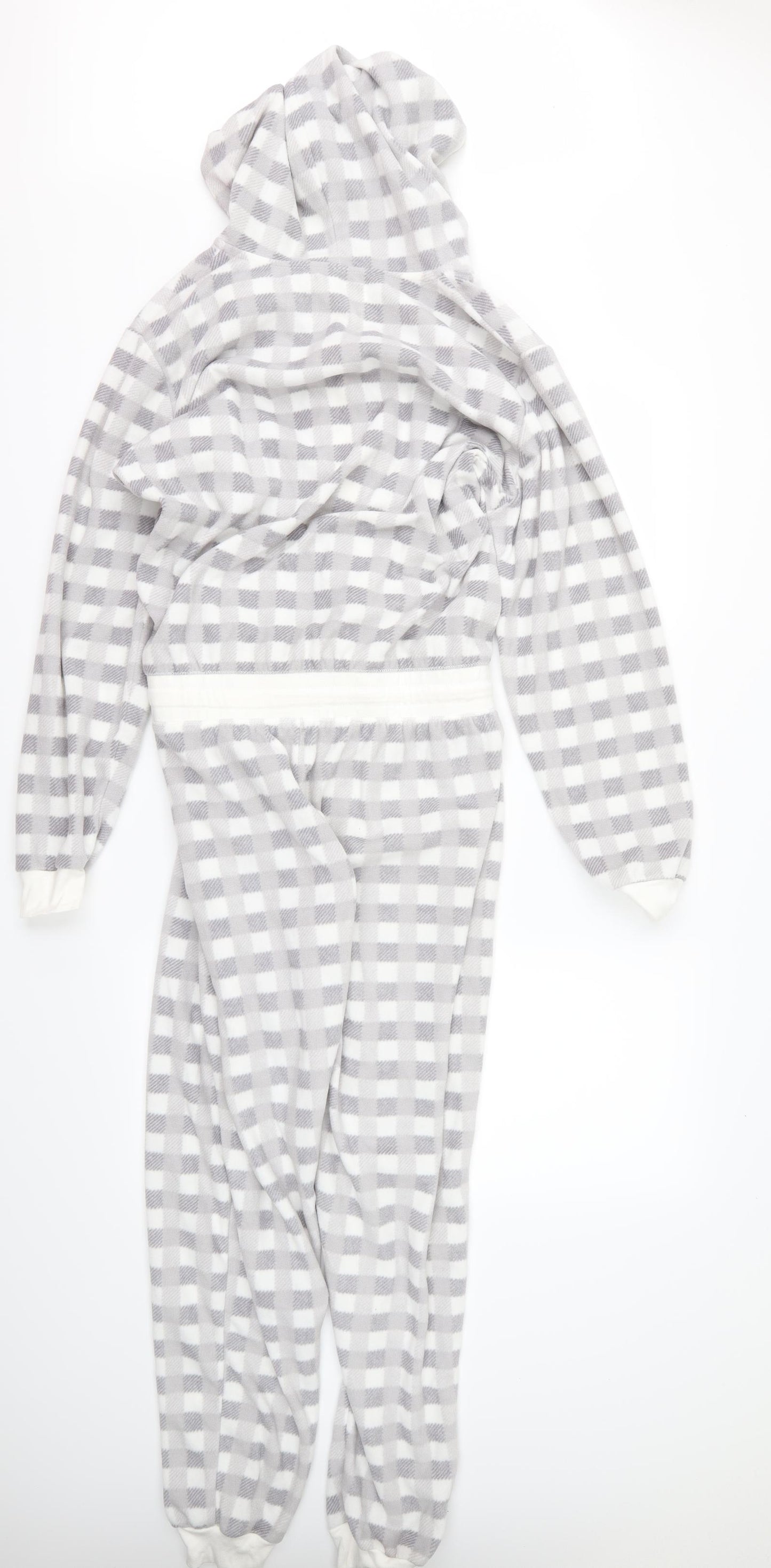 Matalan Womens Grey Striped Fleece  One Piece Size 16