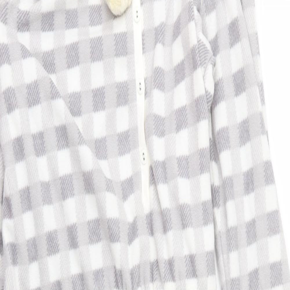 Matalan Womens Grey Striped Fleece  One Piece Size 16