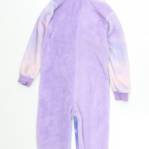 F&F Girls Purple  Fleece  One Piece Size 6-7 Years  - Frozen Elsa