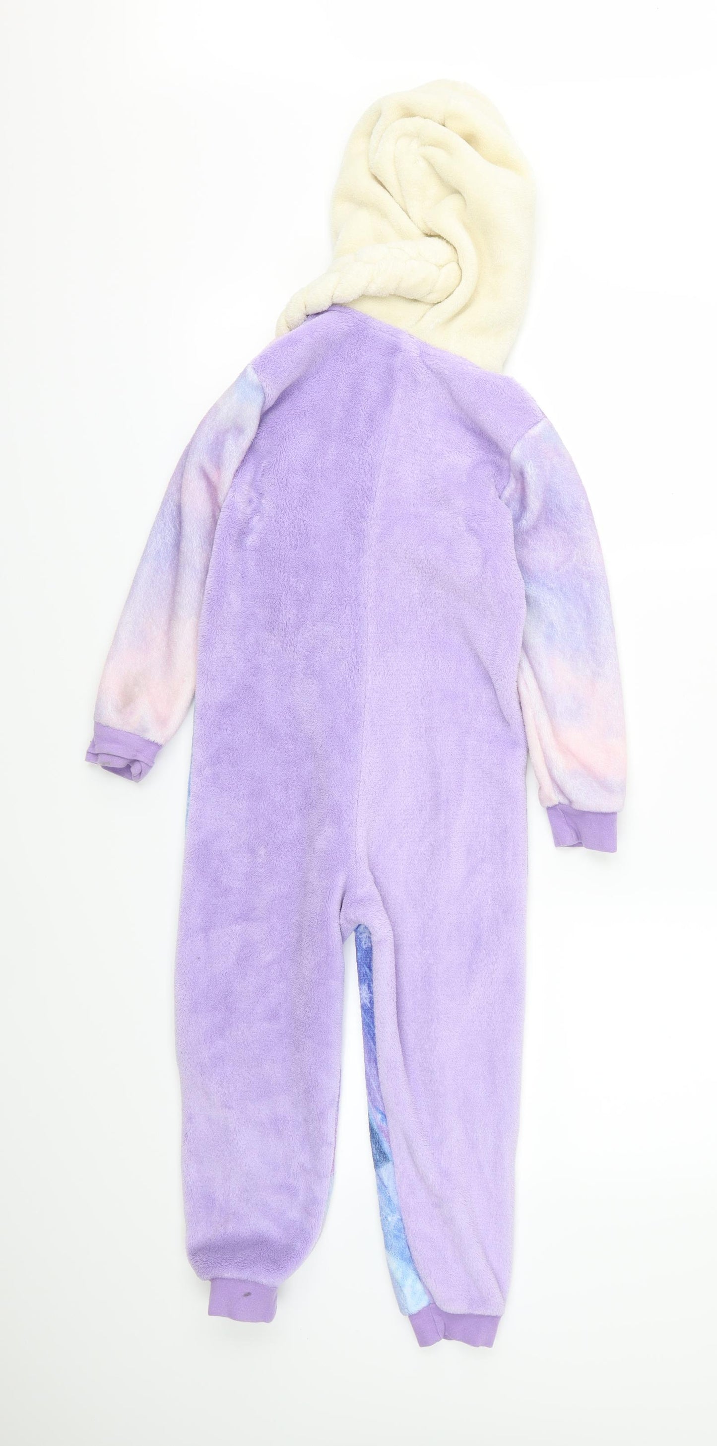F&F Girls Purple  Fleece  One Piece Size 6-7 Years  - Frozen Elsa