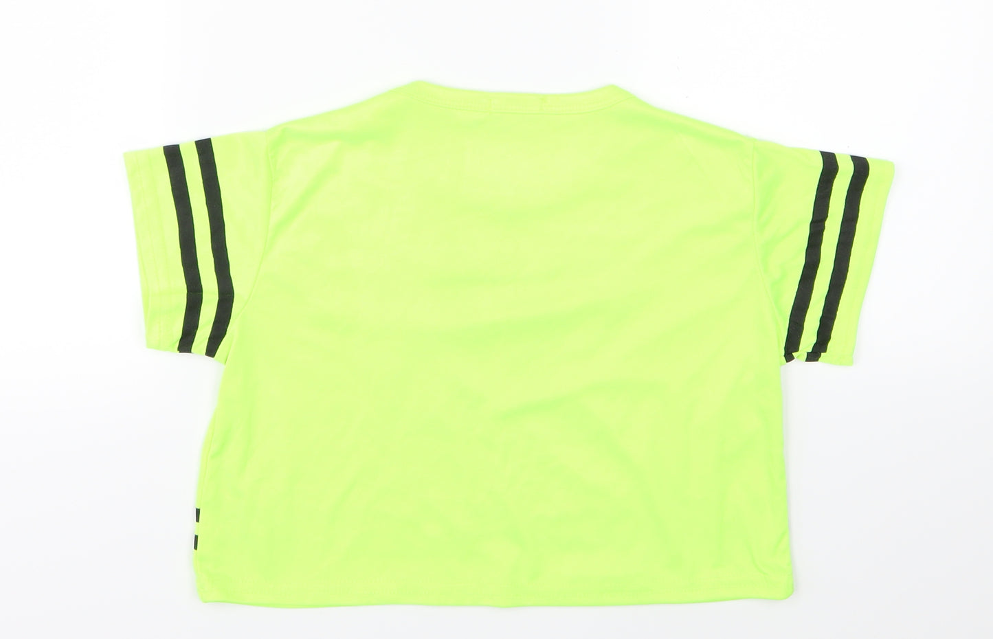 A2Z 4 kids Girls Yellow Striped Jersey Basic T-Shirt Size 11-12 Years  - Cropped