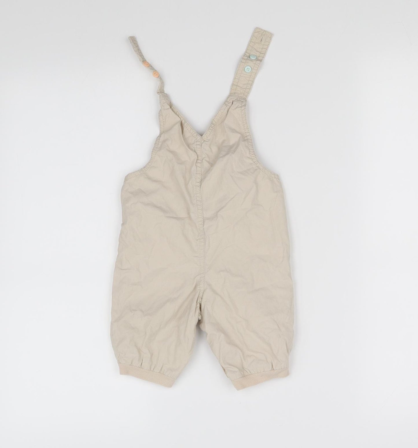 Preworn  Beige   Dungaree One-Piece Size 0-3 Months