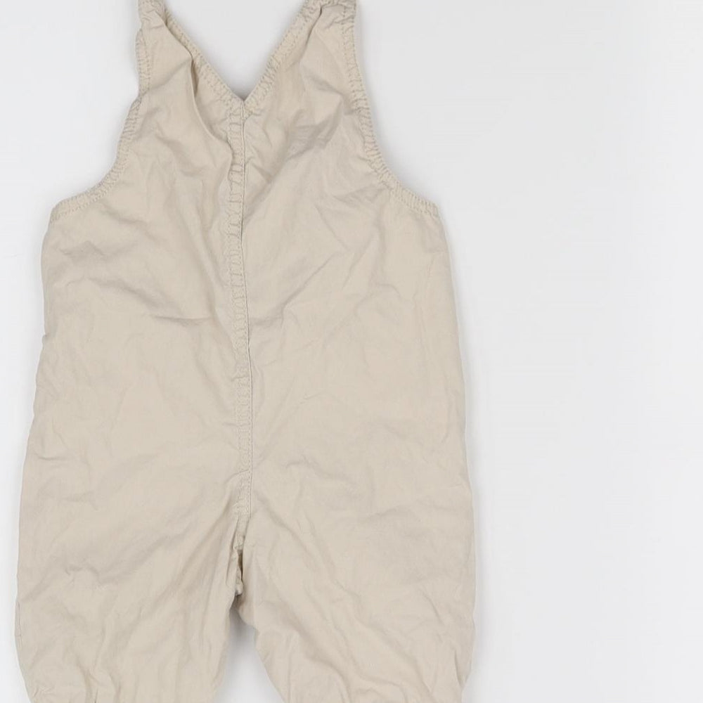 Preworn  Beige   Dungaree One-Piece Size 0-3 Months