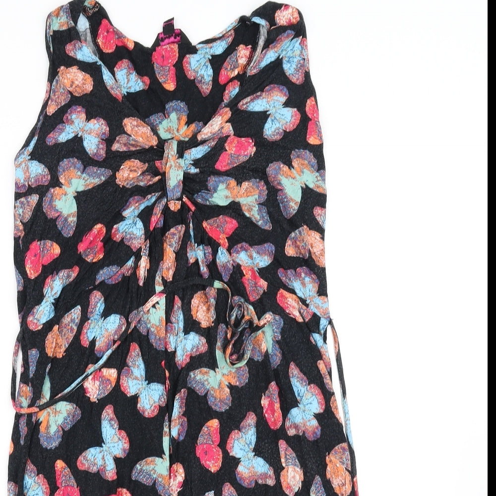 SIMPLEY BE Womens Black Floral  Fit & Flare  Size 14