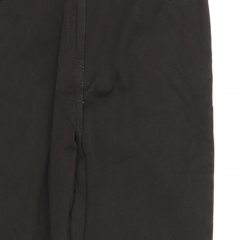 m&s Womens Green   Straight Jeans Size 14 L30 in