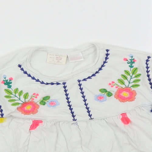 Zara Girls White   Basic T-Shirt Size 18-24 Months