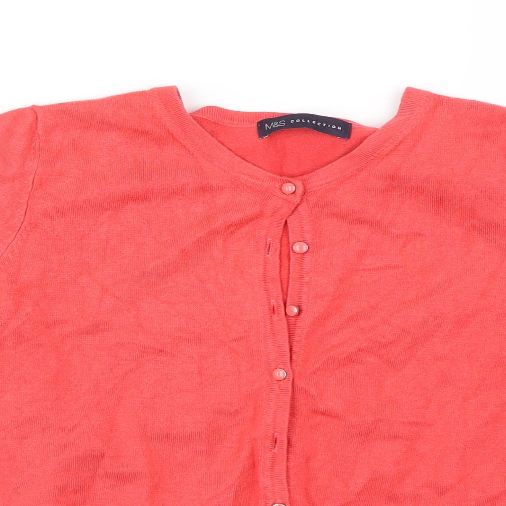 Marks and Spencer Womens Pink   Cardigan Jumper Size 14