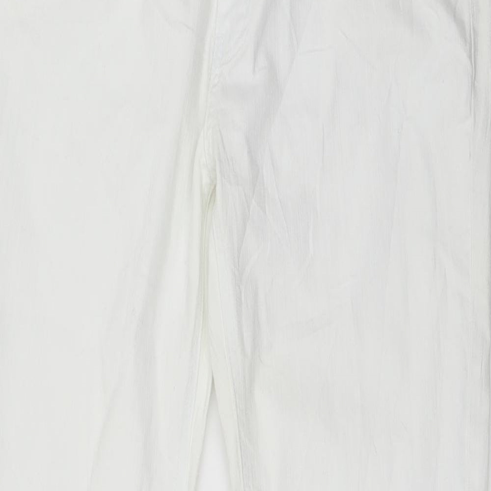 Disco Womens White   Straight Jeans Size 16 L29 in