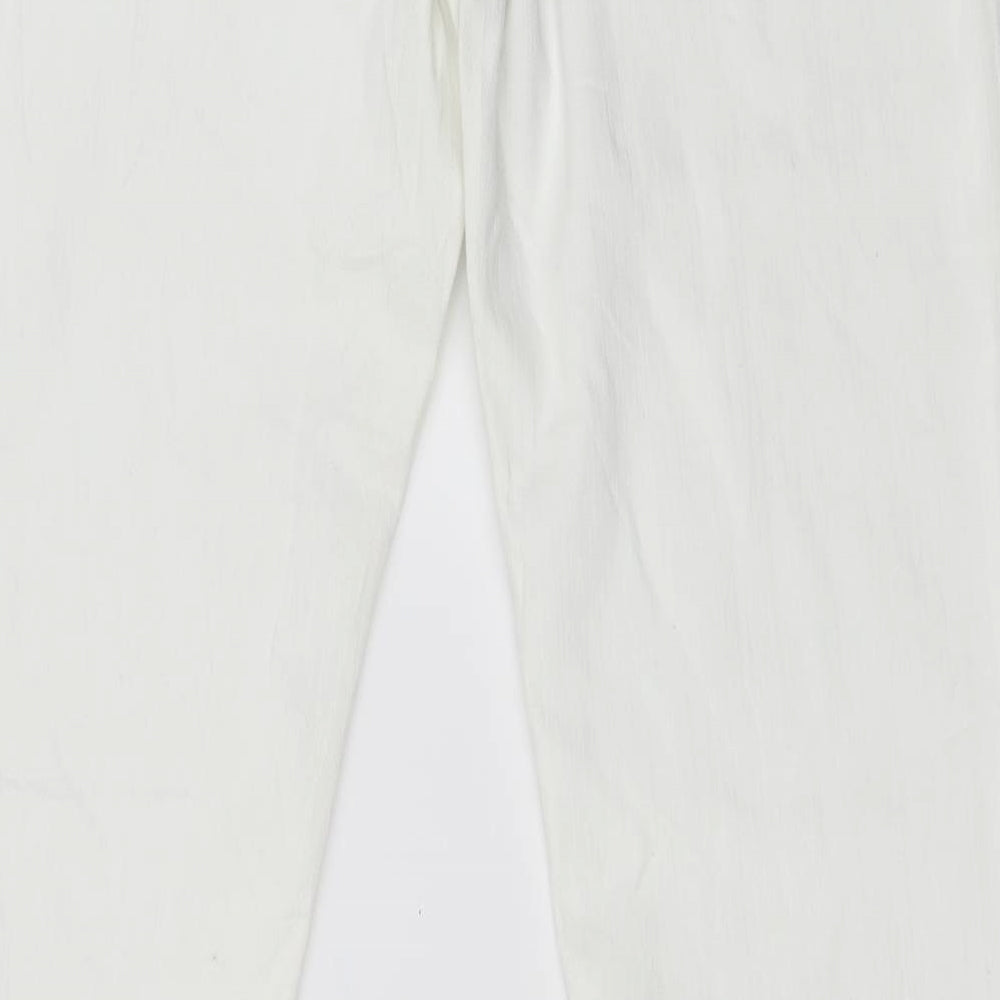 Disco Womens White   Straight Jeans Size 16 L29 in