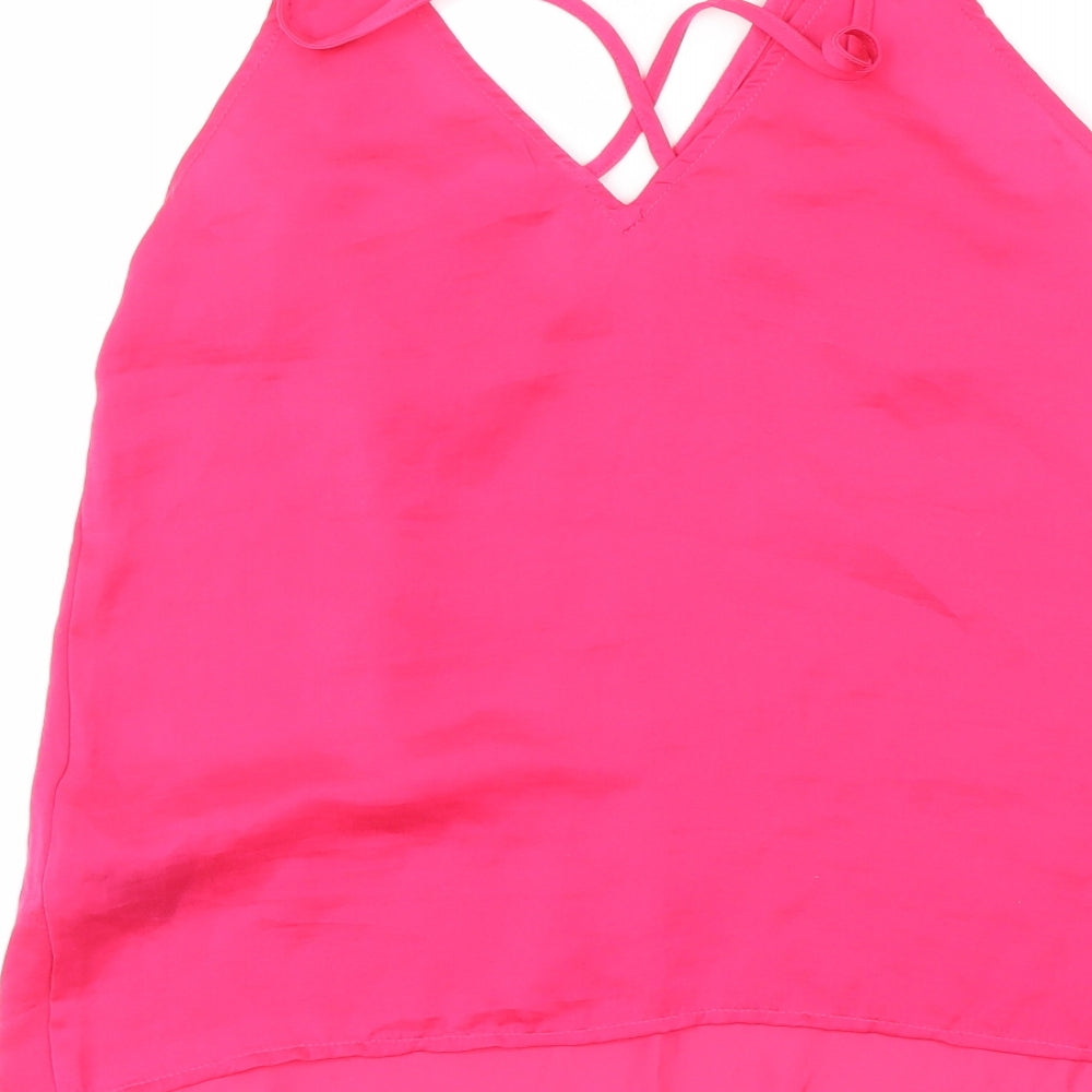 H&M Womens Pink   Basic Blouse Size 8