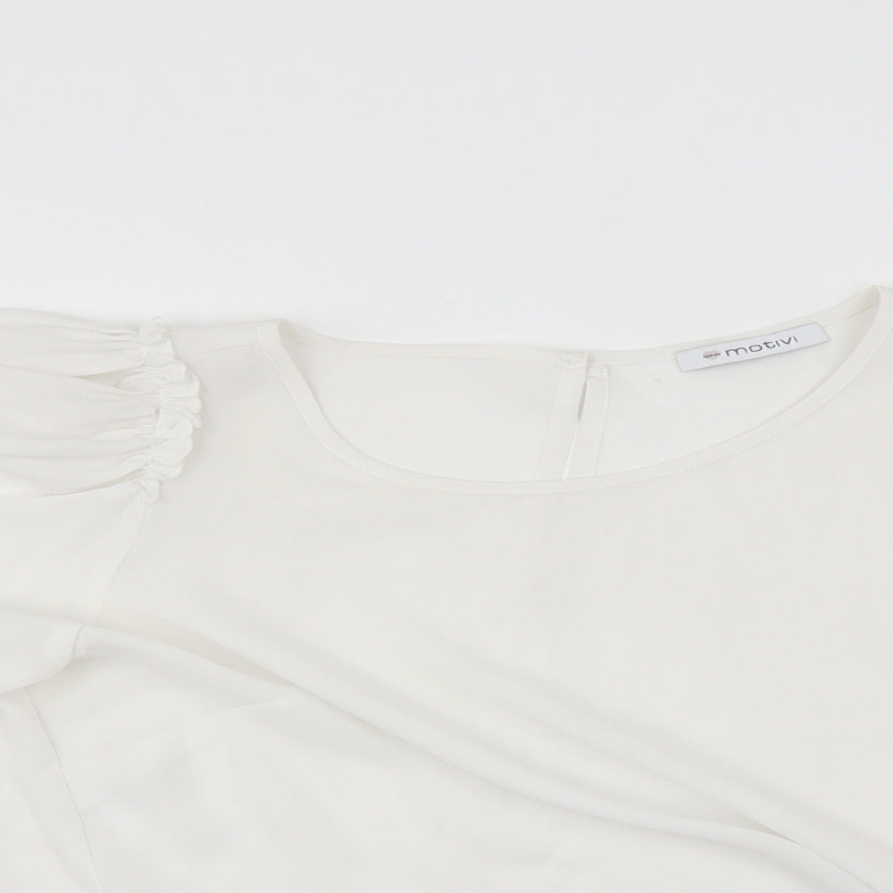 MOTIVI Womens White   Basic Blouse Size 14